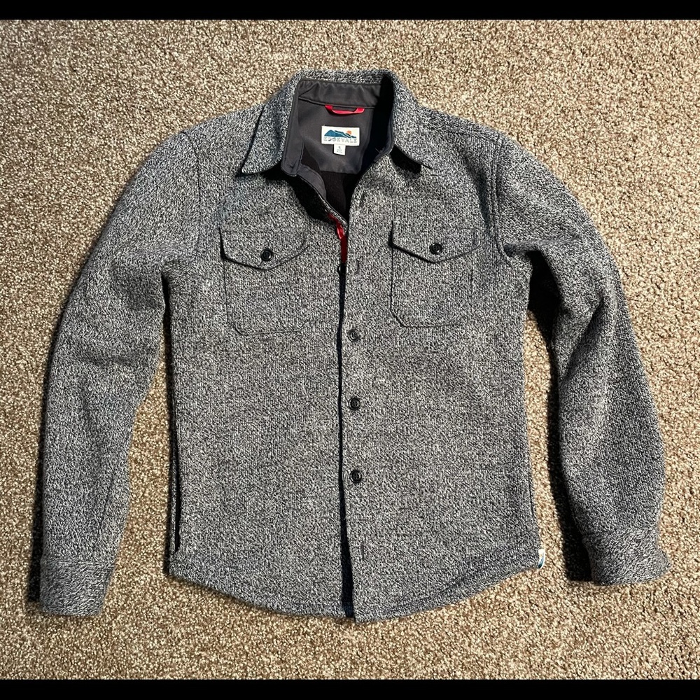 Edgevale North Coast Shirt Jacket in heather grey